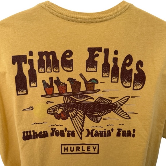 Hurley Time Flies When You’re Having Fun Tee Shirt Men XL - Picture 7 of 7